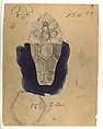 Design Drawing for Perfume Container Exhibited at 1893 Columbian Exposition in Chicago, Tiffany & Co. (1837–present), Graphite, watercolor, ink wash, and ink on off-white wove paper, black ink on reverse, American