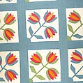 Tulip Quilt, Cotton, American