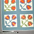 Tulip Quilt, Cotton, American