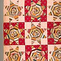 Quilt, Spiderweb pattern, Cotton, American