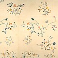 Embroidered quilt, Mildred, Linen embroidered with wool, cotton border, American