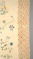Embroidered quilt, Mildred, Linen embroidered with wool, cotton border, American
