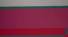 Quilt, Split Bars pattern, Amish maker, Wool and cotton, American