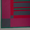 Quilt, Split Bars pattern, Amish maker, Wool and cotton, American