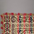 Coverlet, Wool and cotton, Jacquard-loom-woven