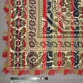 Coverlet, Wool and cotton, Jacquard-loom-woven