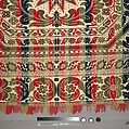 Coverlet, Wool and cotton, Jacquard-loom-woven