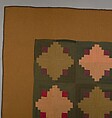 Quilt, Log Cabin pattern, Cotton, American