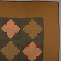 Quilt, Log Cabin pattern, Cotton, American