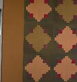 Quilt, Log Cabin pattern, Cotton, American
