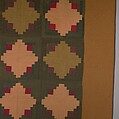 Quilt, Log Cabin pattern, Cotton, American