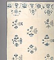 Embroidered coverlet, Linen embroidered with linen thread, American