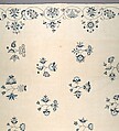 Embroidered coverlet, Linen embroidered with linen thread, American