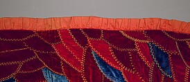 Tablecover: "Crazy", Silk and Cotton, American