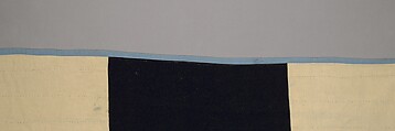 Pieced wool quilt, Wool front; Cotton back