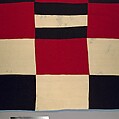 Pieced wool quilt, Wool front; Cotton back