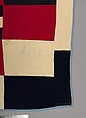 Pieced wool quilt, Wool front; Cotton back
