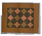 Quilt, Log Cabin pattern, Cotton, American