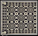 Coverlet, Harry Tyler (1801–1858), Wool, cotton, woven, American
