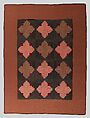 Quilt, Log Cabin pattern, Cotton, American