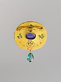 Pin, Florence Koehler (1861–1944), Gold, sapphire, pearls, emeralds, enamel, American