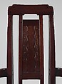Armchair, Greene and Greene (1894–1916), Honduras mahogany, ebony, fruitwood, silver, copper, and mother-of-pearl, American