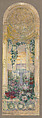 Design for a window, Louis C. Tiffany American, Watercolor, gouache, and graphite on textured white wove paper mounted to warm grey matt board, American