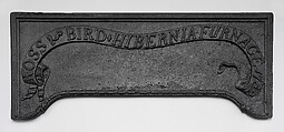 Stove Plate, Hibernia Furnace , Morris County, New Jersey American, Cast-iron, American
