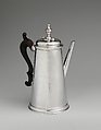 Chocolate Pot, Marked by W. N., Silver, American