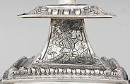 Snuffer Stand, Cornelius Kierstede (1674–ca. 1757), Silver, American