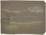 The Lake, Arthur B. Davies (American, Utica, New York 1862–1928 Florence), Pastel on brown wove paper, American