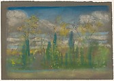 Spring, Arthur B. Davies (American, Utica, New York 1862–1928 Florence), Pastel and black chalk on dark gray-green wove paper, American