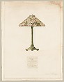Suggestion for Lamp for Miss H. W. Perkins by the Tiffany Studios, Louis C. Tiffany (American, New York 1848–1933 New York), Watercolor and graphite on off-white wove paper, American