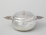 Covered Porringer, Marked by INK or IVK, Silver, American