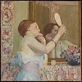 Woman with a Mirror (Femme qui se mire), Frederick Carl Frieseke  American, Oil on canvas, American