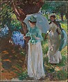 Two Girls with Parasols, John Singer Sargent American, Oil on canvas, American