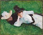 Two Girls on a Lawn, John Singer Sargent American, Oil on canvas, American