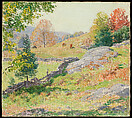 Hillside Pastures—September, Willard Metcalf American, Oil on canvas, American