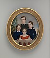 The Allen Children, John Carlin American, Watercolor on ivory, American