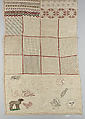 Sampler, Cotton and silk on linen, Mexican