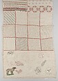 Sampler, Cotton and silk on linen, Mexican