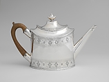 Teapot, Simeon A. Bayley (active 1784–99), Silver, American