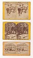 Three Stereographs, Thomas Moran (American (born England), Bolton, Lancashire 1837–1926 Santa Barbara, California), Three stereographs, mounted at corners on archival paperboard backing framed in Plexiglas, American