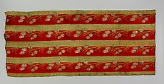 Textile, Silk and metallic thread, woven