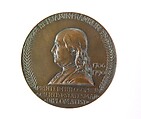 Benjamin Franklin Commemorative Medal, Louis St. Gaudens (1854–1913), Bronze, American