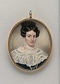 Portrait of a Lady, Moses B. Russell (ca. 1810–1884), Watercolor on ivory, American