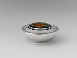 Covered bowl, Silver and enamel, American