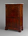Secrétaire à abattant, Attributed to the Workshop of Duncan Phyfe (American (born Scotland), near Lock Fannich, Ross-Shire, Scotland 1768/1770–1854 New York), Mahogany, mahogany veneer, yellow poplar,  white pine, gilded brass, mirrored plate glass, marble, ivory, American