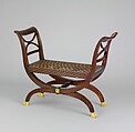 Window Stool, Mahogany, gilt brass, American