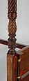 Bedstead, Duncan Phyfe (American (born Scotland), near Lock Fannich, Ross-Shire, Scotland 1768/1770–1854 New York), Mahogany, mahogany veneer, vert antique, gilded cast brass
